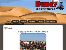 Tablet Screenshot of dune7adventures.com